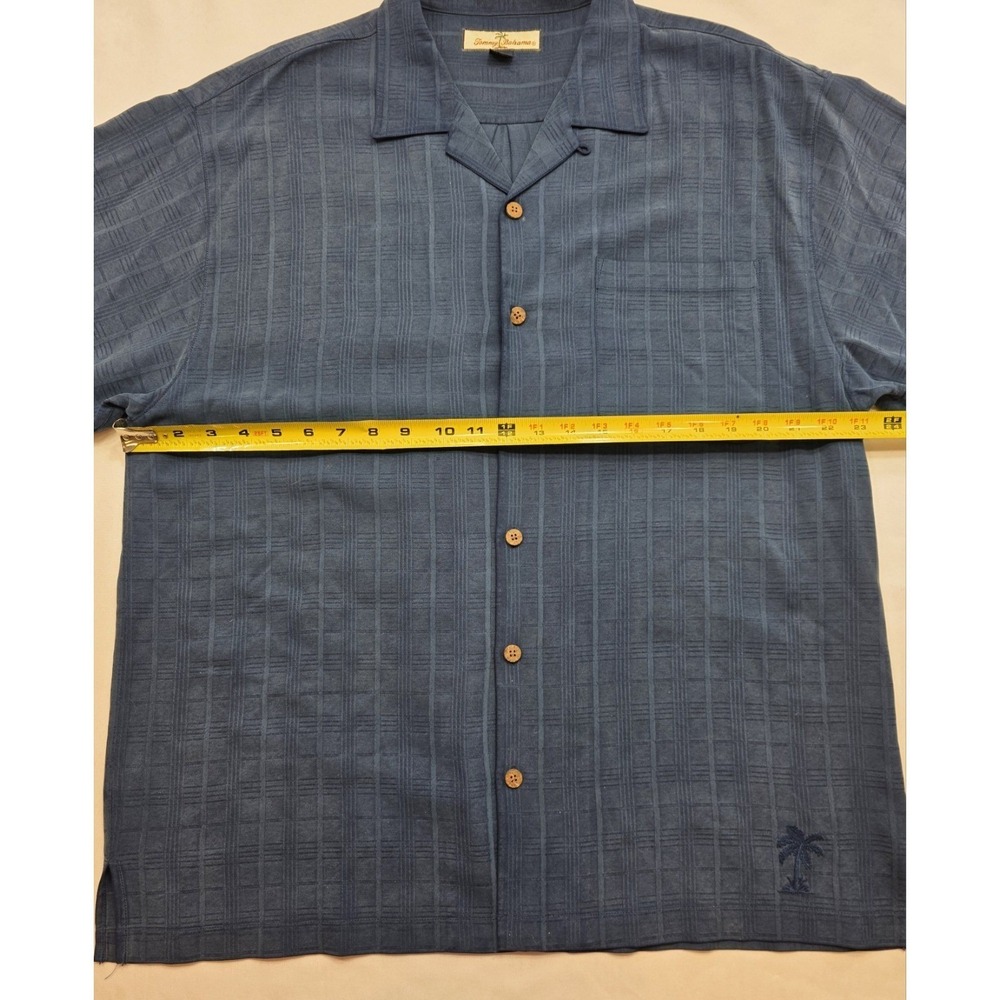Tommy Bahama Palm Fresco Beach Men's Blue Silk Camp Shirt. Size XL - Picture 7 of 8